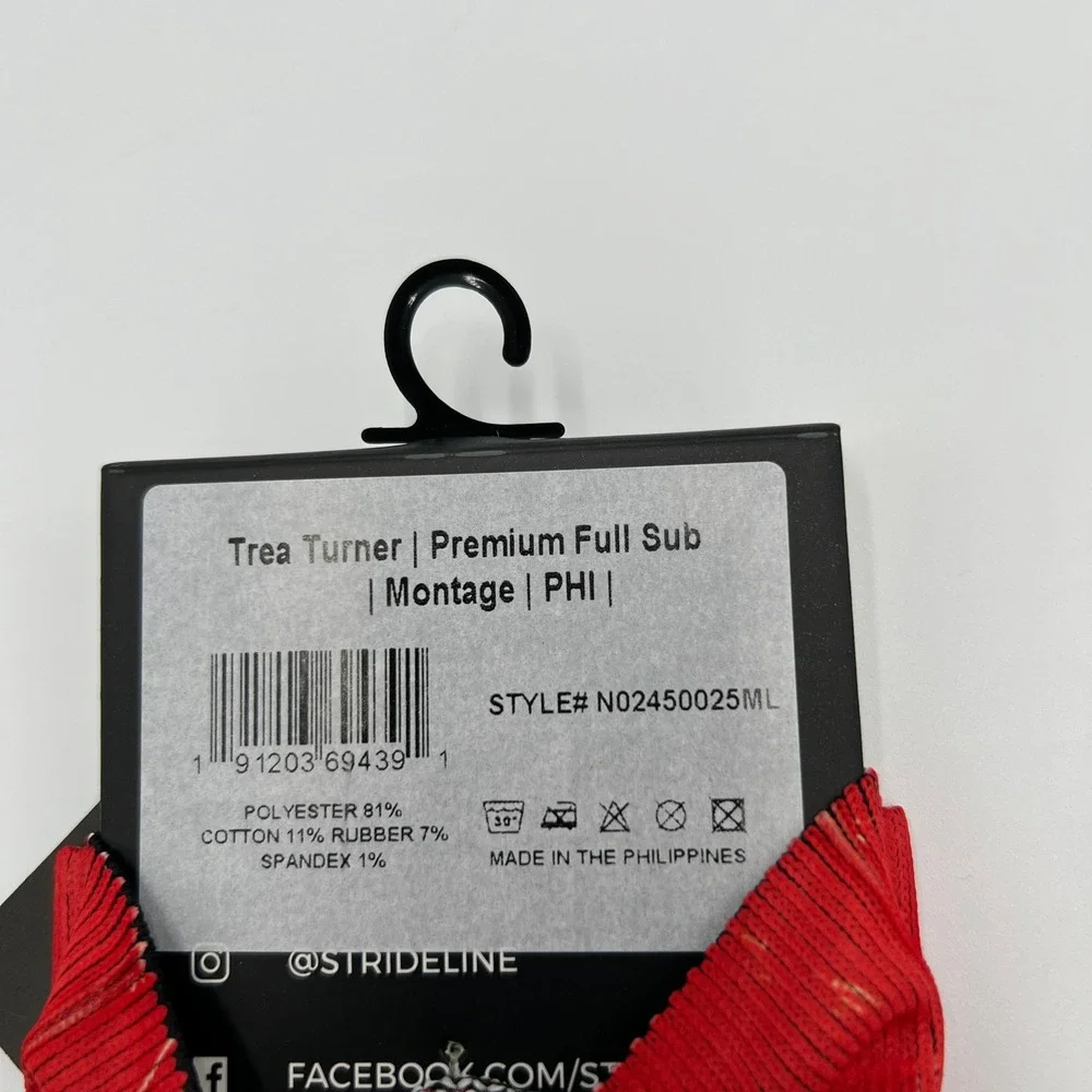 Strideline Trea Turner Philadelphia‎ Phillies MLB Crew Socks M/L New